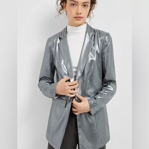 Silver Anthropologie Blazer
